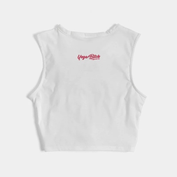 Space Odyssey Cropped Twist Front Tank Yoga Bitch NWT - Picture 2 of 10